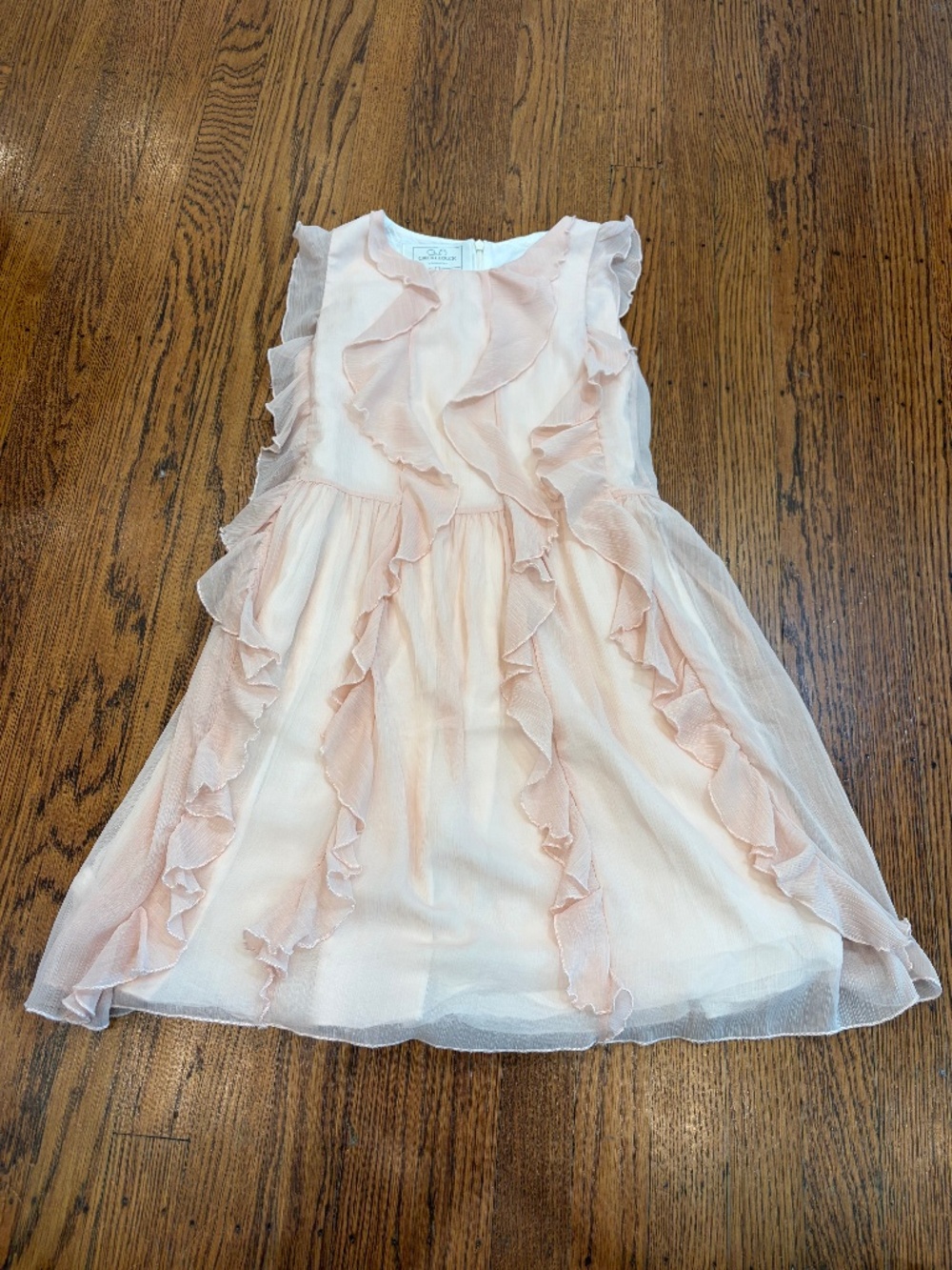 Chickeeduck‎ Girls Pink Tulle Ruffle Party Dress 🎀 Size 9 • Made in Italy